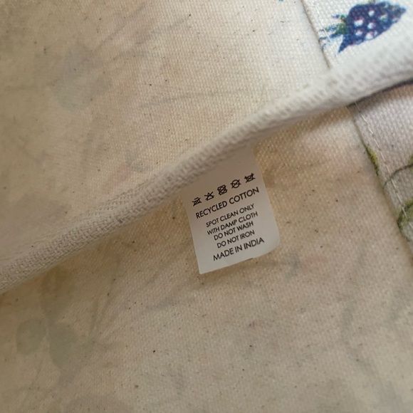 Large Floral Recycled Cotton Tote - Picture 4 of 6